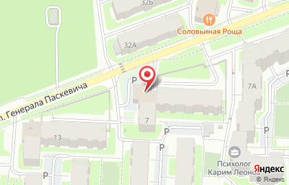 Студия перманентного макияжа на улице Генерала Паскевича на карте