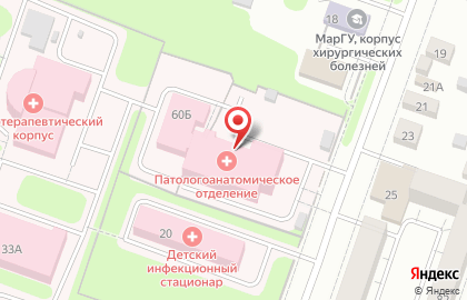 Республиканская клиническая больница на Больничной улице на карте