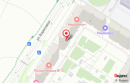 Продукты у дома на улице Борисовка на карте