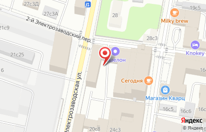 Электрон-комплект на Электрозаводской улице на карте