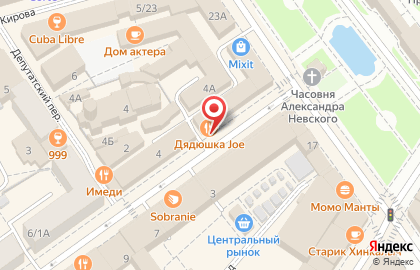 Subway на Депутатской улице на карте