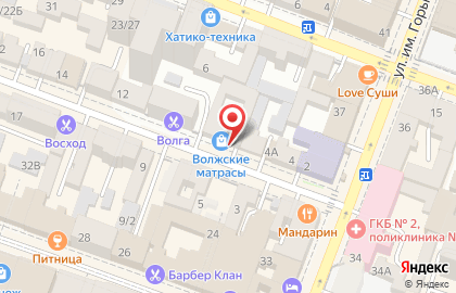 Магазин Волжские матрасы в Фрунзенском районе на карте