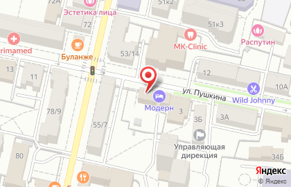 Гостиница Mодерн в Кировском районе на карте
