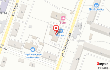 Супермаркет Дикси на улице Лермонтова на карте