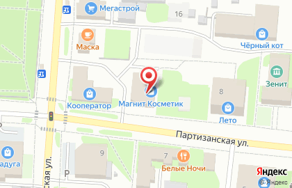 Магазин цифровой и бытовой техники DNS на Партизанской улице на карте