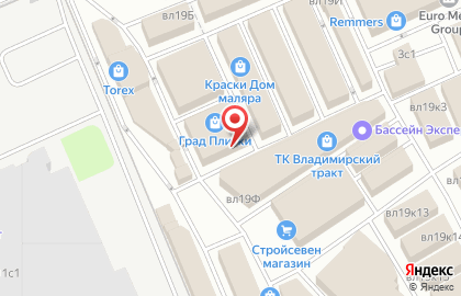 Магазин лакокрасочных материалов Мир Красок на метро Новокосино на карте