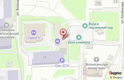 Общежитие в Смоленске на карте