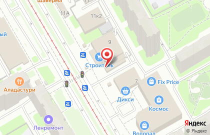 Магазин товаров для ремонта Строитель на проспекте Авиаконструкторов на карте