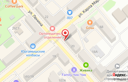 Ветеринарная аптека Курганветсервис на улице Ленина на карте