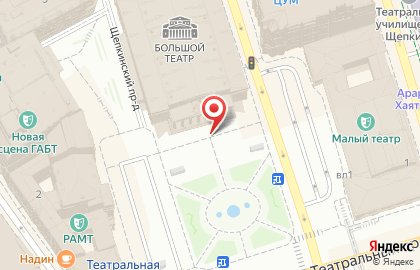 Государственный академический большой театр России на Театральной аллее на карте