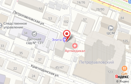 Фитнес-клуб Элита на Петропавловской улице на карте