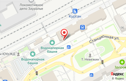 Магазин продуктов в Кургане на карте