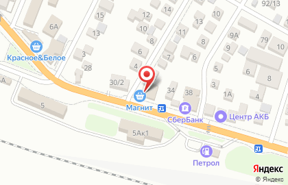 Супермаркет Магнит в Краснодаре на карте