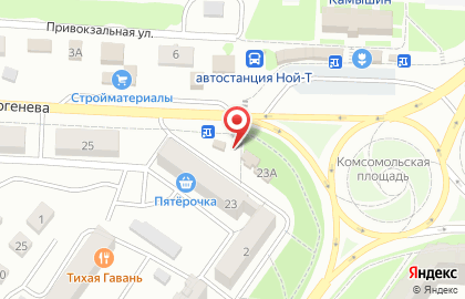 Пекарня Каравай на улице Тургенева на карте