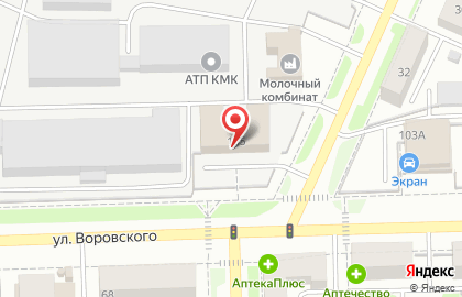 Торговый дом Вятушка на улице Воровского на карте