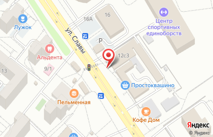 Киоск по продаже фруктов и овощей в Советском районе на карте
