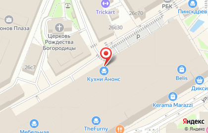 Салон мебели Анонс на улице Ленинская Слобода на карте