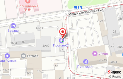 Шиномонтажная мастерская SM24 на Семёновской на карте
