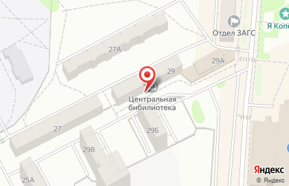 Центральная городская библиотека на улице Жданова на карте
