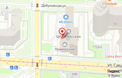 Рекламное агентство Седьмое Небо в Приморском районе на карте