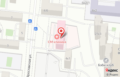 Центр хирургии СМ-Клиника на Ярославской улице на карте