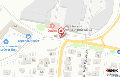 Продуктовый магазин в Омске на карте