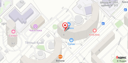 Установочный центр автостекла Carglass на улице Академика Виноградова на карте