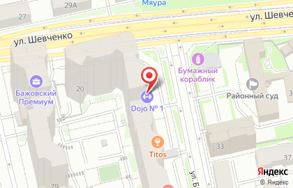 Фрэш в Верх-Исетском районе на карте