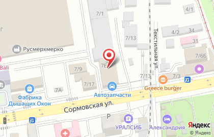 Мебельная фабрика Пальметта в Карасунском районе на карте