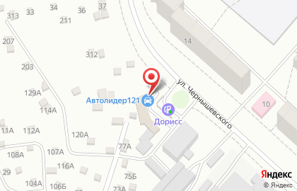 Автокомплекс Автолидер 121 на улице Чернышевского на карте