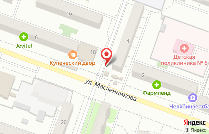 Розничная сеть по продаже молочной продукции Первый вкус на улице Масленникова на карте