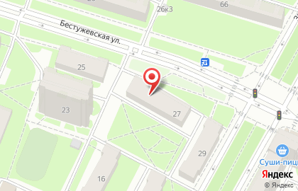 Аптека Фарм-С на Бестужевской улице на карте
