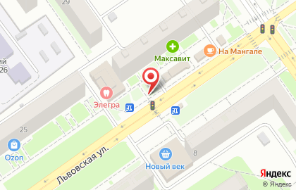Указатель системы городского ориентирования №6046 по ул.Львовская, д.45б р на карте