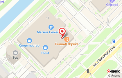 Караоке ПиццаФабрика на улице Павловского на карте