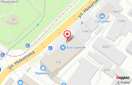 Супермаркет Быстроном в Октябрьском районе на карте