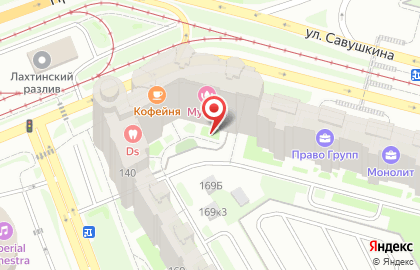 Студия массажа Макадамия в Приморском районе на карте