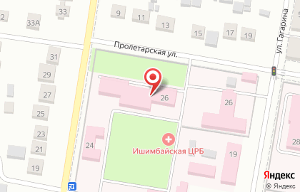 Ишимбайская центральная районная больница на Пролетарской улице на карте