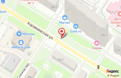 Европрофкосметика на Караваевской улице на карте