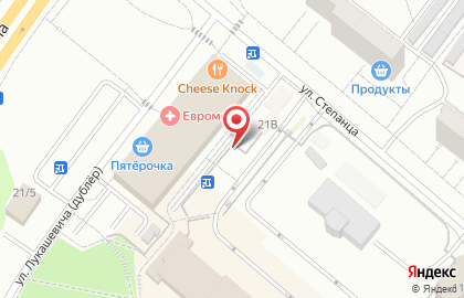 Павильон фастфудной продукции на проспекте Комарова на карте