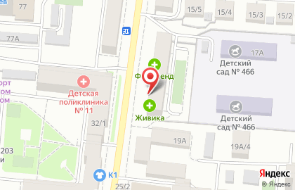 Аптека Живика на улице Заводская на карте