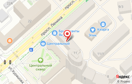 Кафе Хрустик на проспекте Ленина на карте