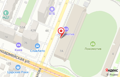 Спортивный комплекс Локомотив в Железнодорожном районе на карте