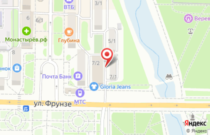 Парикмахерская Красотка на площади Ленина на карте