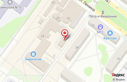 Супермаркет Красное & Белое на проспекте Ленина на карте