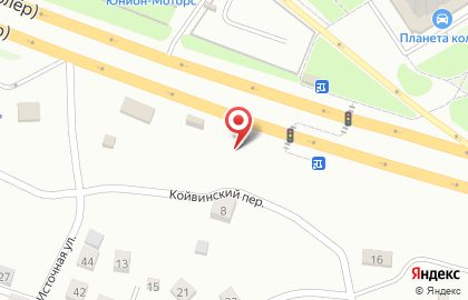 Киоск по продаже фастфудной продукции в Октябрьском районе на карте