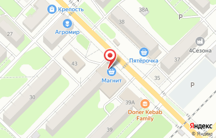 Супермаркет Магнит у дома на Ласьвинской улице на карте