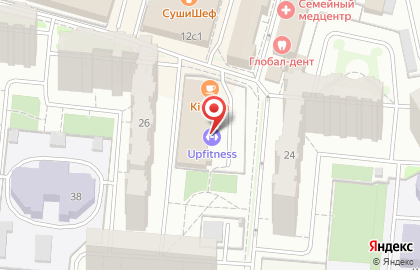 Фитнес-клуб UPfitness на улице Маяковского, 24а в Балашихе на карте