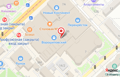 Волгоградский филиал Банкомат, Банк Москвы в Ворошиловском районе на карте