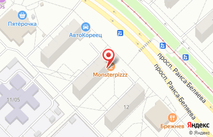 Служба доставки Monster Pizzz на карте