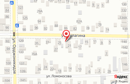 Шиномонтажная мастерская на улице Кулагина на карте